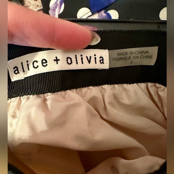 Alice + Olivia Zebra Embroidered Tulle Cream Skirt Size 2 - Picture 8 of 8